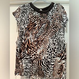Free People animal print tee shirt - medium - We The Free